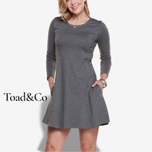 Toad&Co Women's Charcoal Long Sleeve Dress